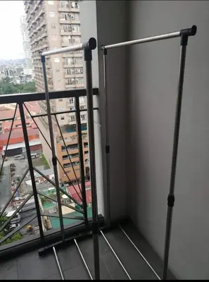a balcony with a view of a city at 1BR Near Beach, Airport & In City of Manila Bay in Manila