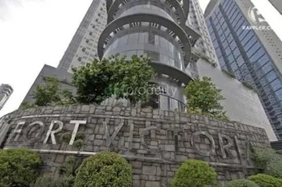 a sign for the front of a building at Fort Victoria BGC 2 Bedrooms in Manila