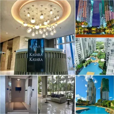 a collage of photos of a hotel with a city at Studio Condominium - Short and Long Term Staycation in Manila