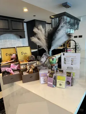 a counter with several boxes of products on it at MAKATI Isabela Luxury in Manila