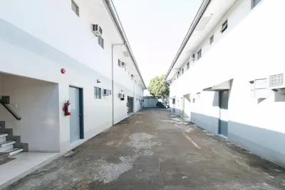 an empty corridor of a hospital building at RedDoorz near SM Calamba in Laguna