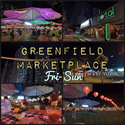 a collage of photos of a market at night at Mack's Awesome Place 11 with Netflix and FastUnliwifi in Manila