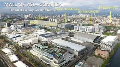 a rendering of a planned mall of asia complex at SHELL RESIDENCE C6 shortwalk MALL OF ASIA in Manila