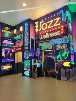 a room with a bunch of signs on the wall at Gabriel's Den @ JazzB1109 in Manila