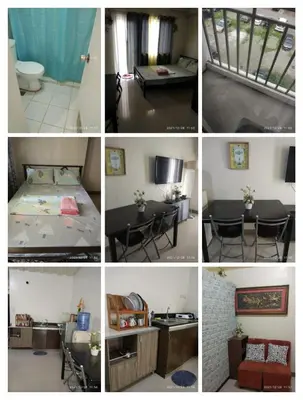 a collage of photos of a room and a bedroom at KASELDORZHOSTEL TRANSIENT at Moonwalk Paranaque in Manila