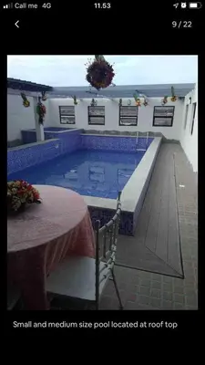 a small and medium sized pool located at roof top at Sunmiles Condominium - 2BR unit M26 in Calamba
