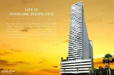 a rendering of a rendering of a tall building at StayInMyCondo - 30th Condo in Pasay with Pool near Airport MOA,CCP & PICC In Pasay in Manila