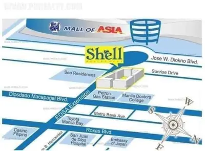 a diagram of a mall of asia with a diagram ofisel at SHELL RESIDENCE C1 shortwalk MALL OF ASIA NEAR AIRPORT in Manila