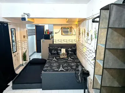 a bed in the back of an rv at Rooftop Condo Makati in Manila