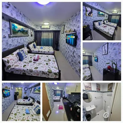 a collage of pictures of a bedroom with two beds at Sea Residences JEREMIAH2911-MALACHI310 in Manila