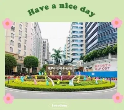 a nice day with a garden in a city at 101 condo furnished walking distance NIAA 3 in Manila