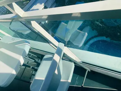 a group of chairs sitting on a bus at Azure Residence B1 Free wi-fi Near Sm Mall Airport in Manila