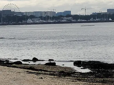a body of water with a city in the background at StayInMyCondo - 8th Condo in Pasay near NAIA Airport, MOA Pasay in Manila
