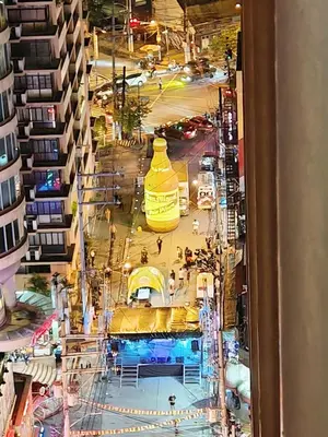 an overhead view of a city street with a building at TemporaryHome -susan in Manila