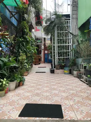 a hallway of a building with a lot of plants at THE MANSION: FAMILY AND BARKADA BONDING PLACE IN PASAY NEAR AIRPORT in Manila