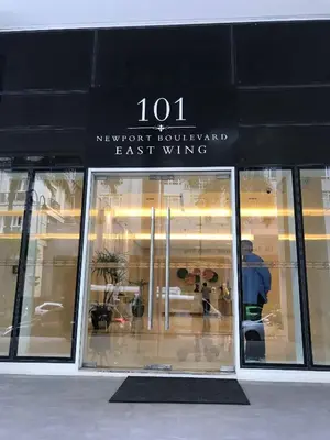 a store front of a new yorkholocaust least wing at 101 Newport condo in Pasay near airport in Manila