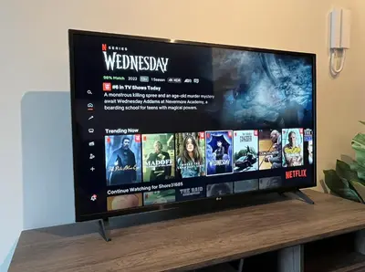 a flat screen tv sitting on top of a table at Shore 3 Residences, Tower 1 Mall of Asia Complex, Pasay City, Metro Mania in Manila