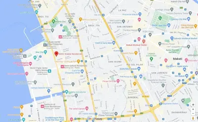 a close up of a map of a city at Breeze Residences - 1BR Unit with Balcony -Top Floor in Manila