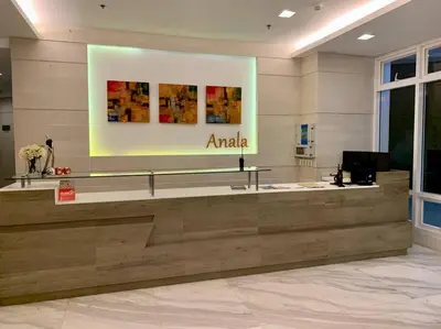 aania sign on a wall in a lobby at Sweet Home with WiFi and Netflix in Manila