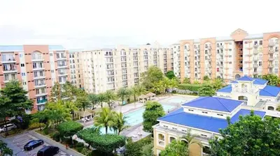 an aerial view of a large apartment complex with a building at CHATEAU ELYSEE A11 Near Sm Mall and Airport in Manila