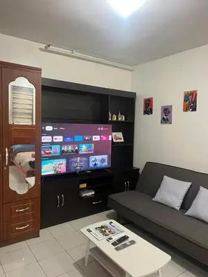 a living room with a couch and a flat screen tv at San Jose Residencias / enchanted kingdom / nuvali / slex / sta. rosa / paseo in Santa Rosa