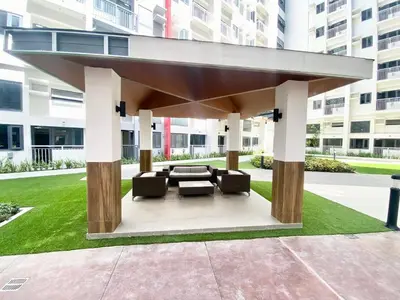 a gazebo in the middle of a building at Bloom Residences Condo 2Br in Manila